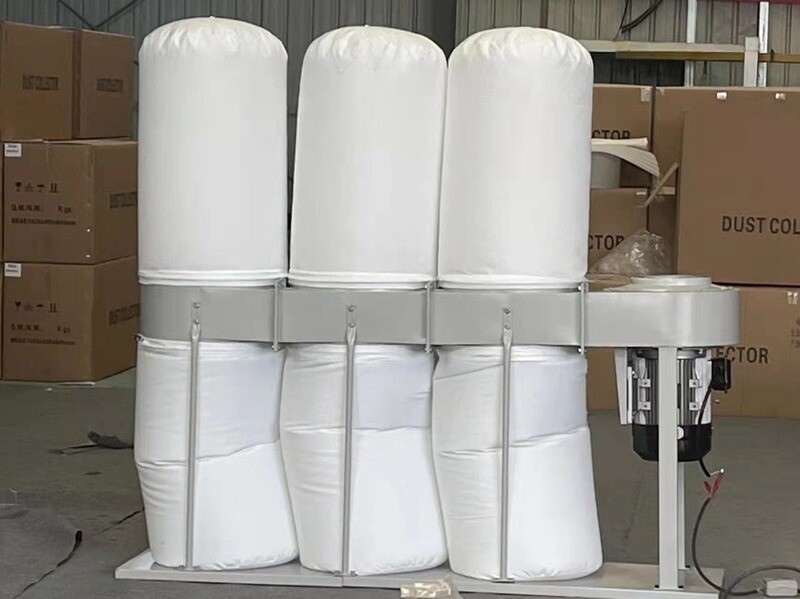 5.5kw 7.5hp Dust Collector with Three Bags for Woodworking