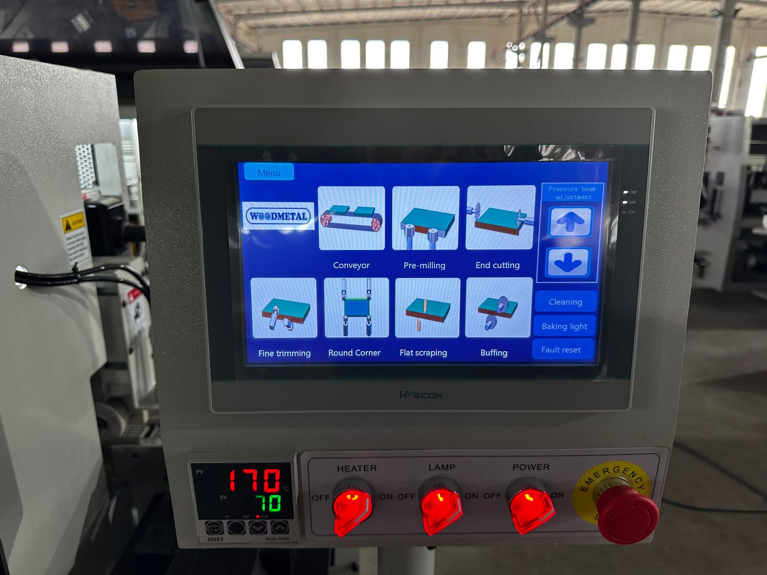 WOODMETAL WE50XYC 7 Function Edge Banding Machine with Pre-heating and Corner Rounding