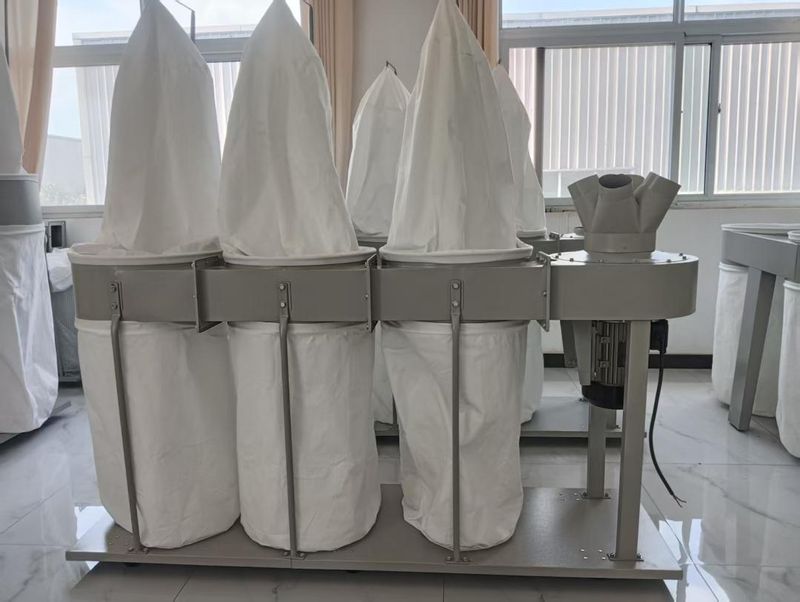 5.5kw 7.5hp Dust Collector with Three Bags for Woodworking