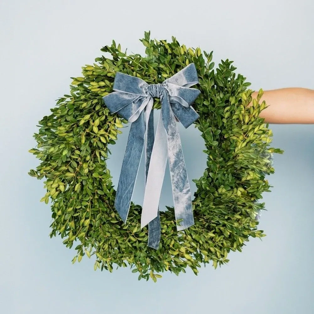 Blue Boxwood Wreath