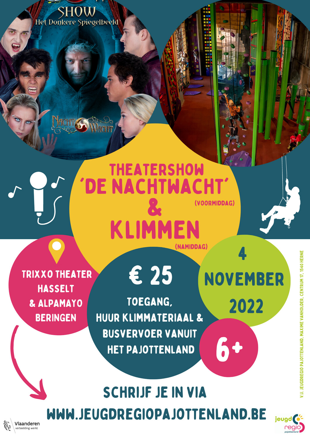 Uitstap 4/11/2022: Theatervoorstelling "Nachtwacht" en Klimmen