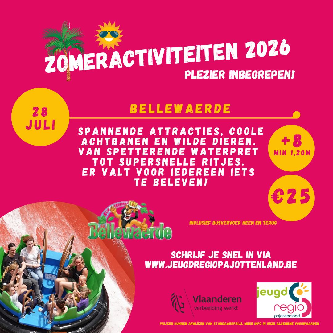 zomeractiviteit: Bellewaerde 28/07/2026 zomeractiviteit: Bellewaerde 28/07/2026