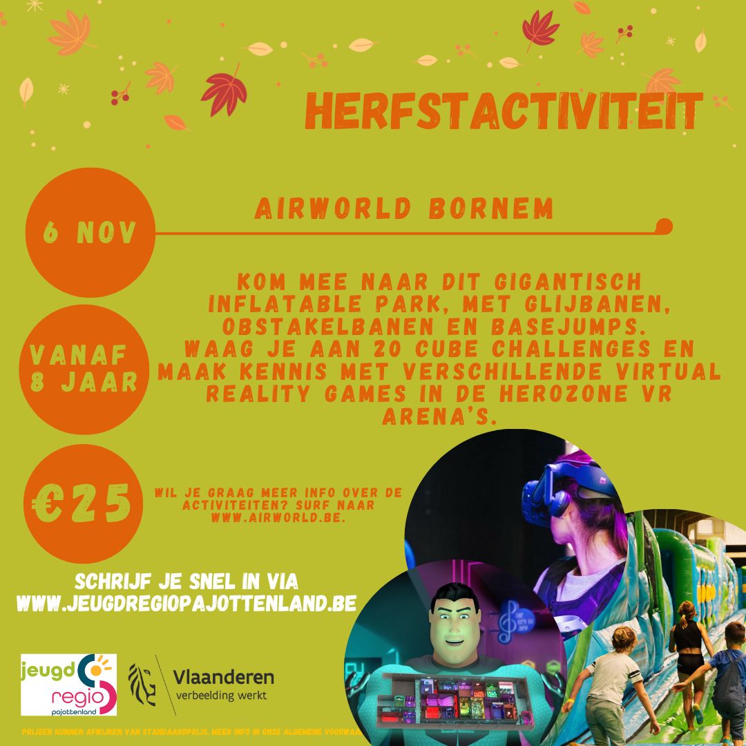 Herfstactiviteit: Airworld 6/11/2026 Herfstactiviteit: Airworld 6/11/2026