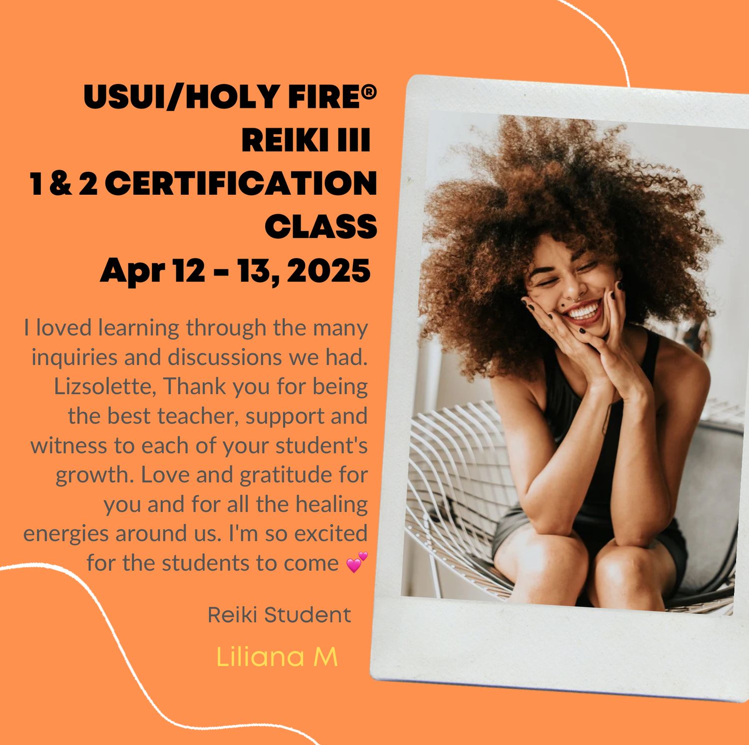 USUI/HOLY FIRE® REIKI III Level 1 &amp; 2 Certification Class