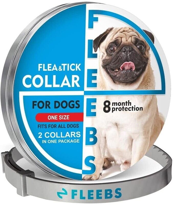 Dog Flea and Tick Collar Adjustable Prevention for Large and Small Dogs, Dogs Flea Treatment, 24.4 in, 2 Pack