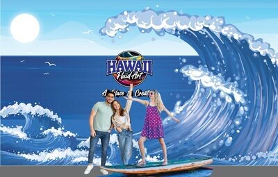 Selfie Spot Wall Graphics (Waves Design) Selfie Spot Wall Graphics Waves Design