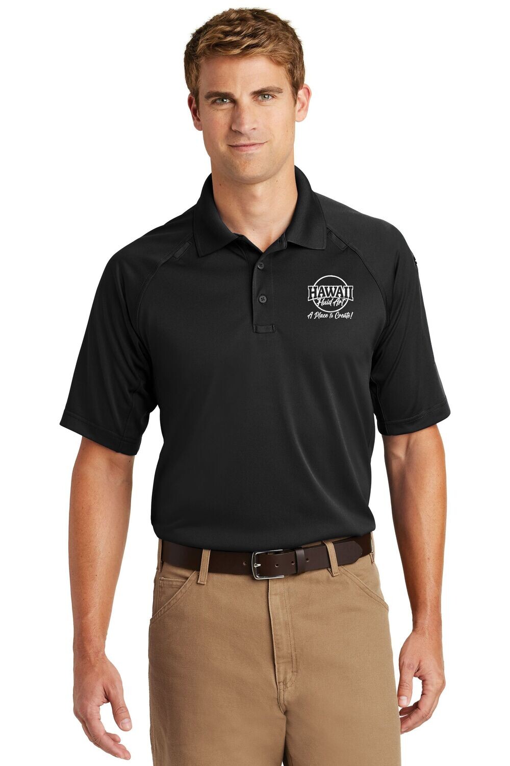 EMBROIDERED logo on Polo Shirts -  6.6oz (Unisex Cut)-Duplicate with Shirt Colors JCMO