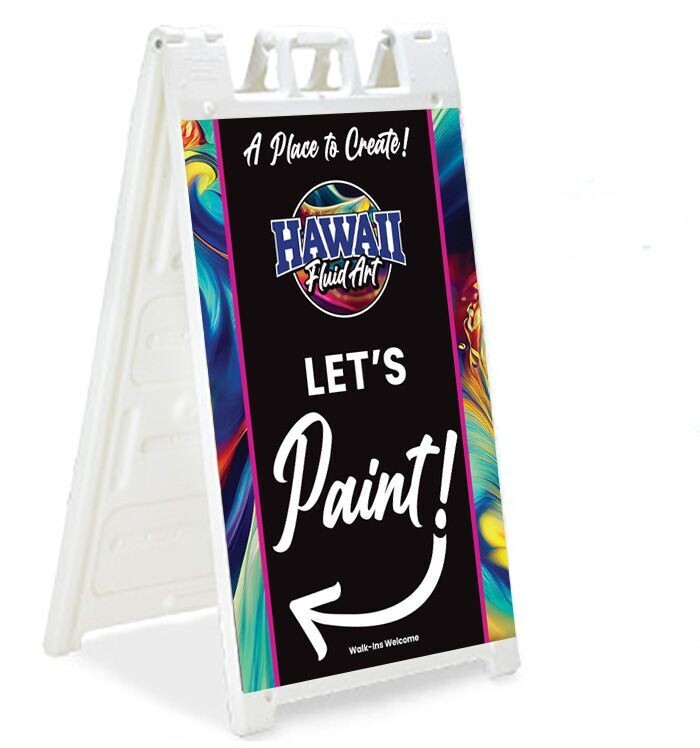 A-Frame Signage (Double Sided)- Let's Paint
