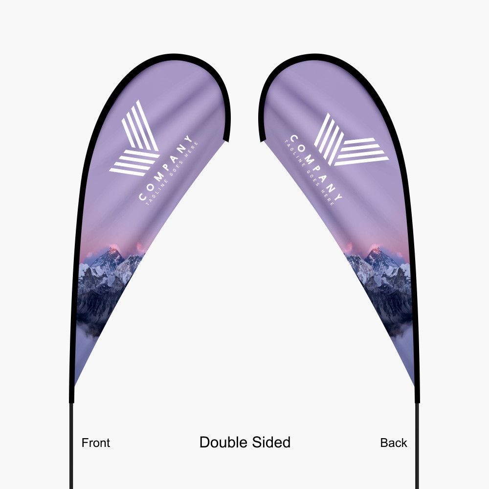 HJ - Tear Drop Flag (Double Sided)