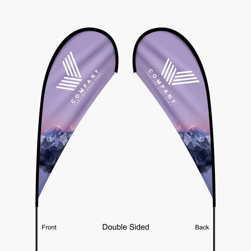 HJ - Tear Drop Flag (Double Sided)