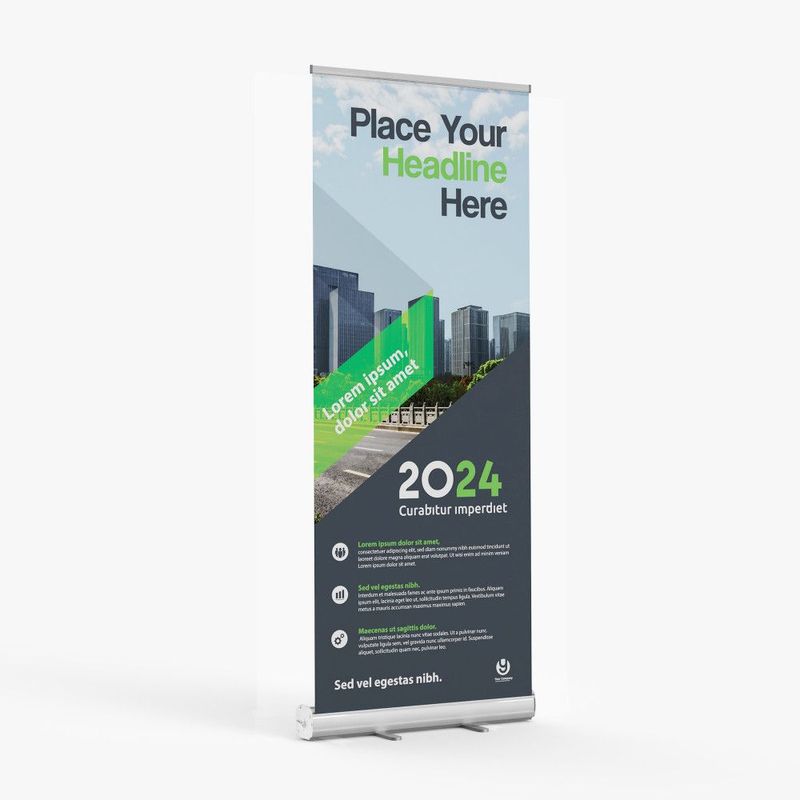 HJ - Retractable Banner Stand With Case 33 in x 80 in