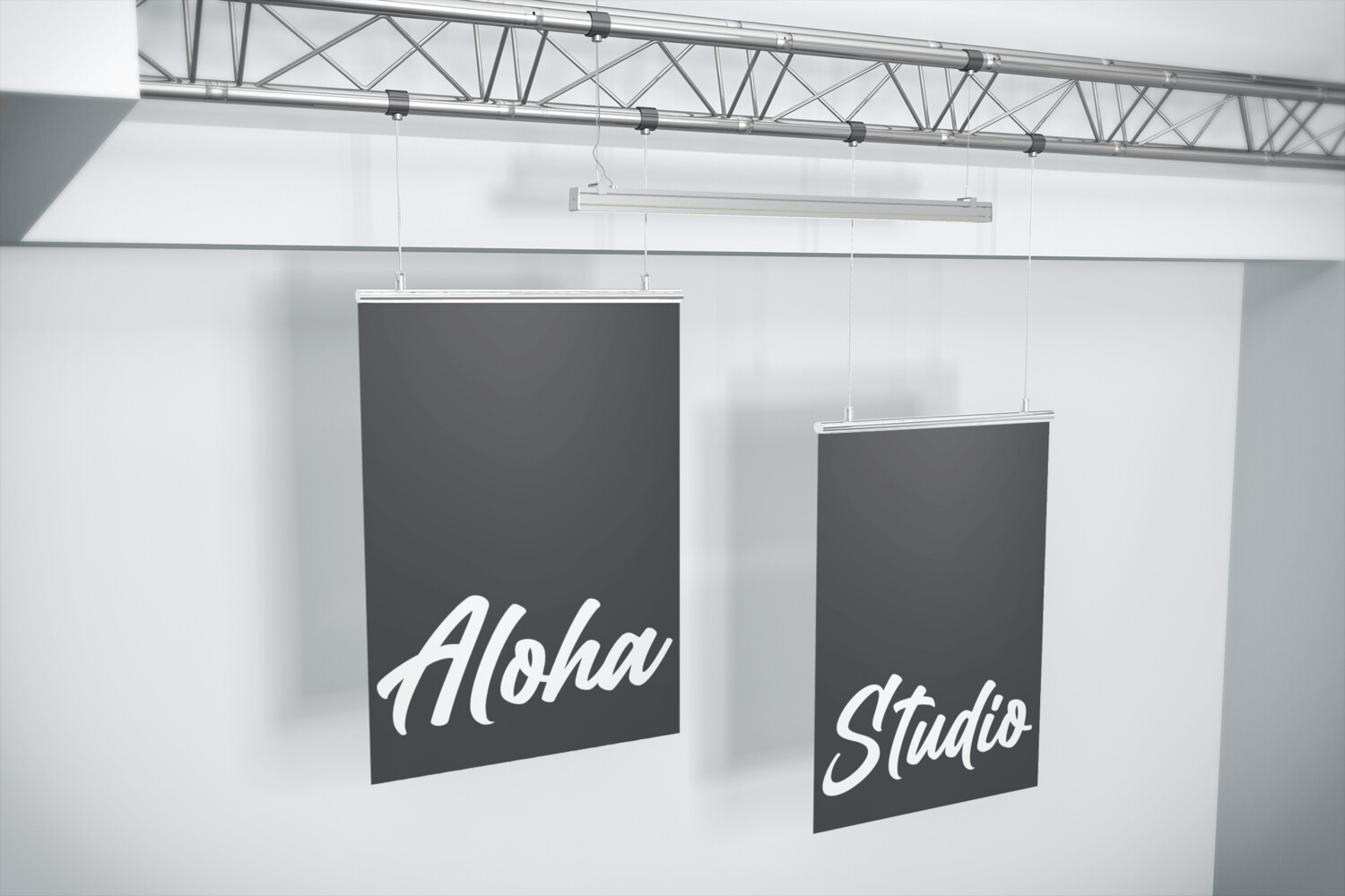 Hanging Signs B and W (24, 36, or 48 inch wide)