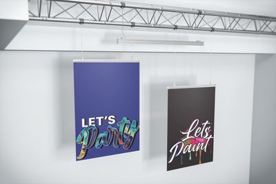 Hanging Signs Colored (24, 36, or 48 inch wide)