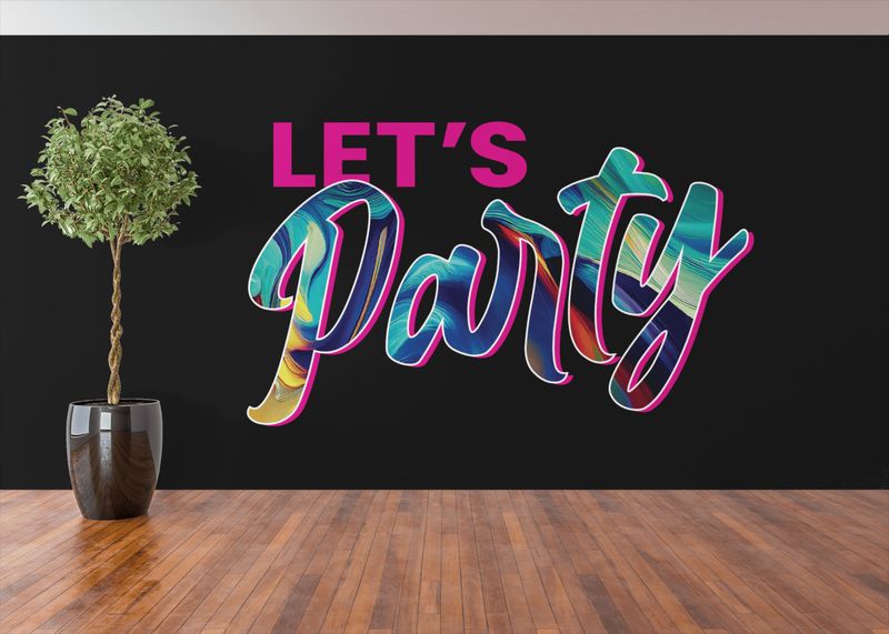 Vinyl Wall Messages Let's Party
