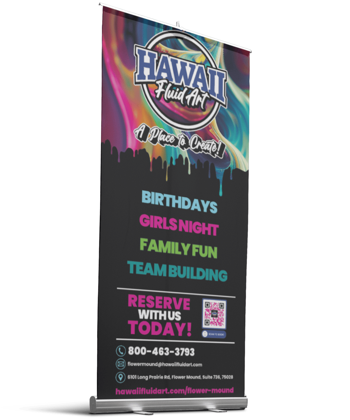 Retractable Banner Stand With Case 33 in x 80 in
