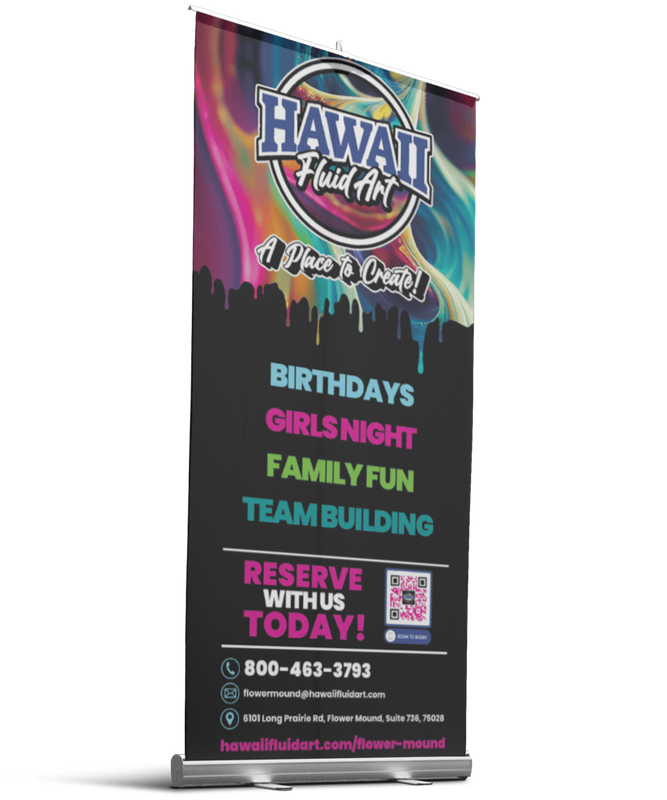 Retractable Banner Stand With Case 33 in x 80 in