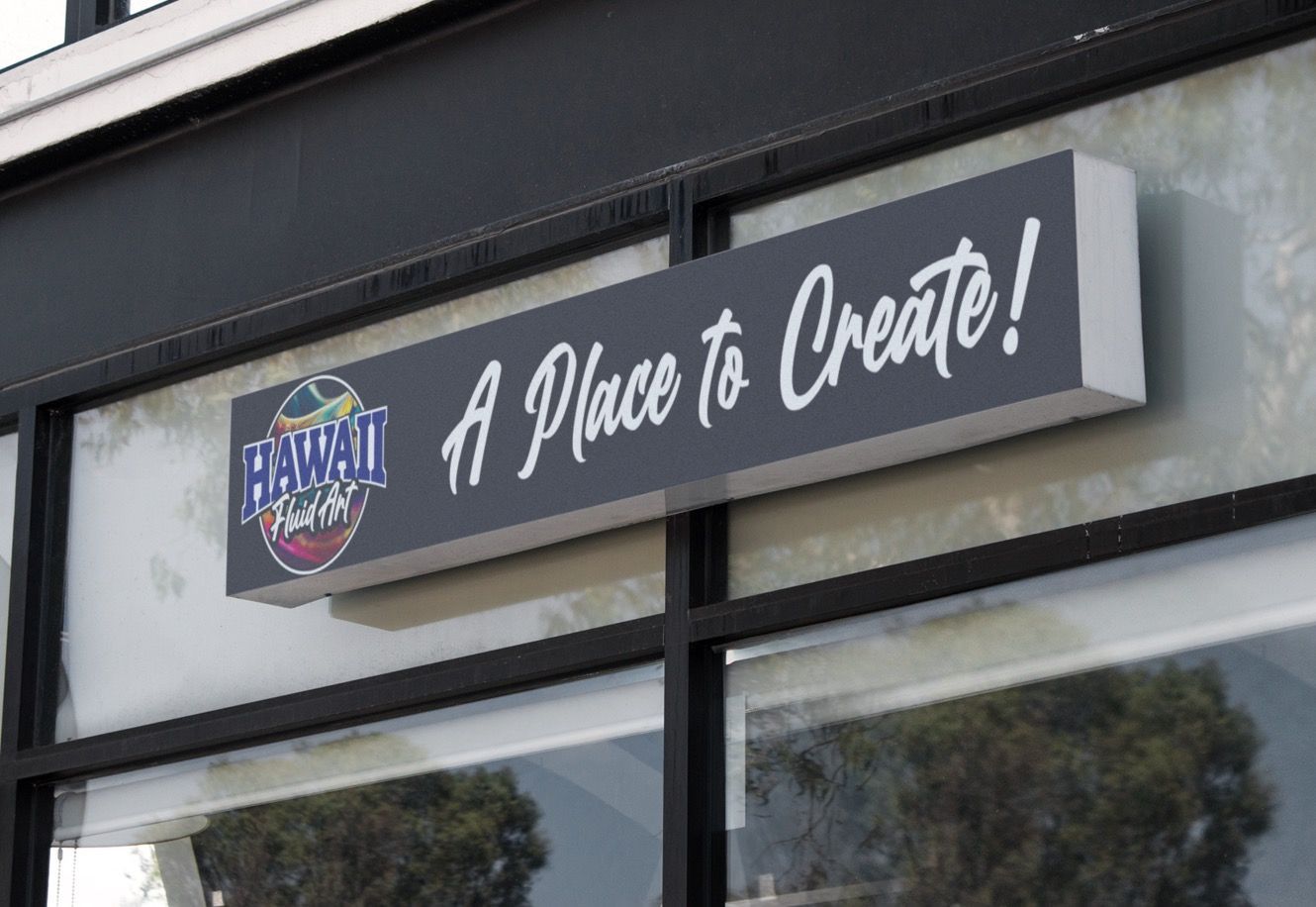 Hawaii Fluid Light Box Sign EXTERIOR  (Deposit)