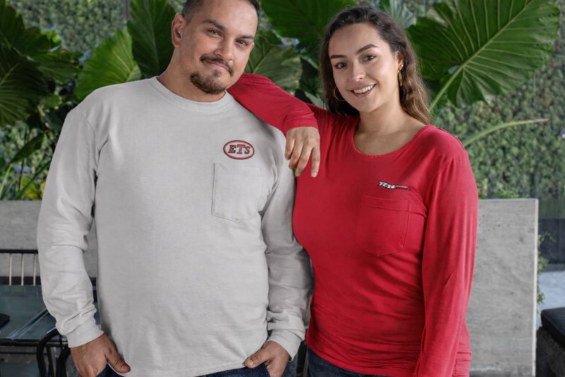 Long Sleeve t-shirts with pocket (Logo)