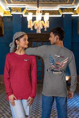 T-Shirts Long Sleeve with Pocket (Patriotic) T-Shirts Long Sleeve with Pocket (Patriotic)