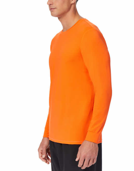 32 Degrees Men's Long Sleeve Air Mesh Tee,2-PACK