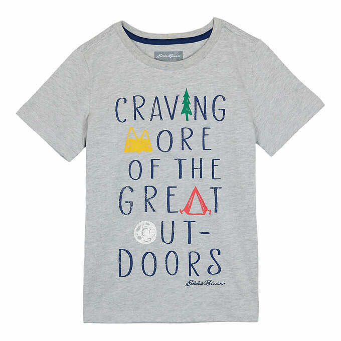 Eddie Bauer Youth Hoodie and Tee, Gray Eddie Bauer Youth Hoodie and Tee, Gray