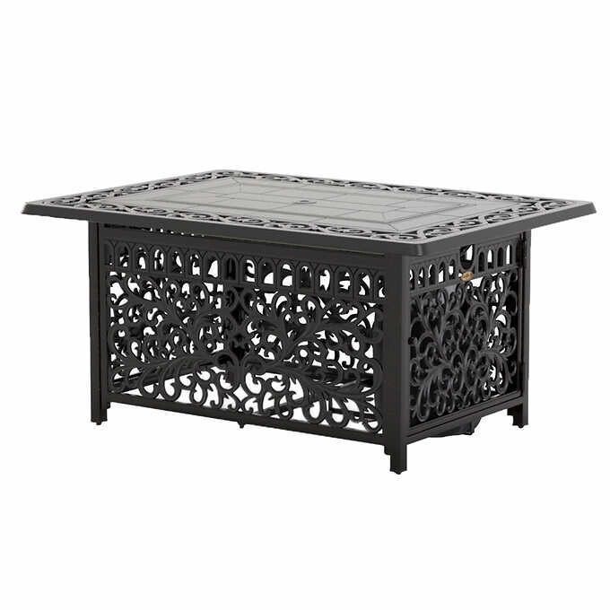 Sedona Cast Aluminum Rectangular Gas Fire Table