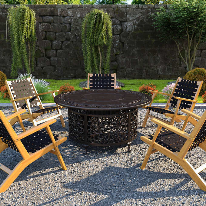 Sedona Cast Aluminum Round Gas Fire Table