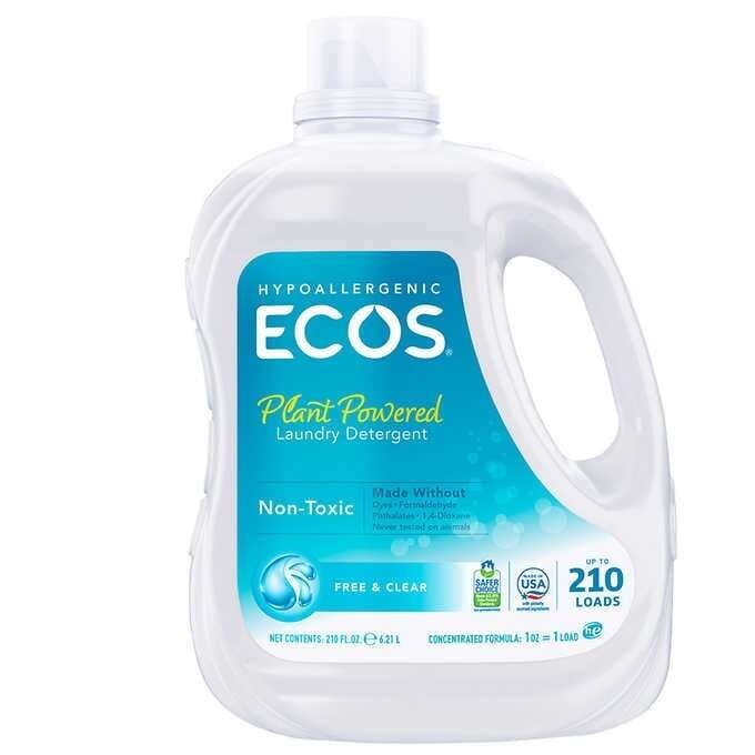 ECOS HE Liquid Laundry Detergent, Free & Clear, 210 loads, 210 fl oz