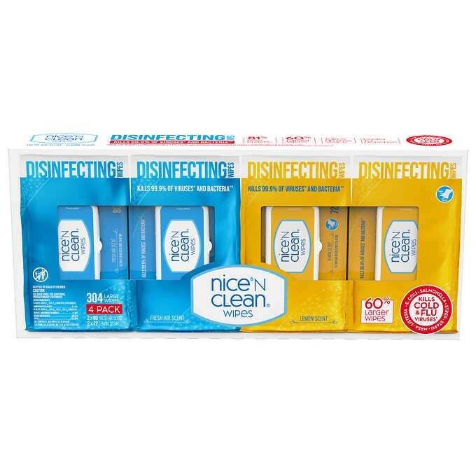 Nice 'N Clean Disinfecting Wipes, Variety Pack, 304-count