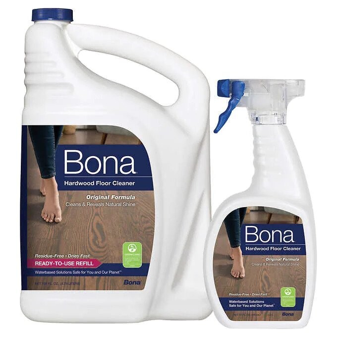 Bona Hardwood Floor Cleaner, Original, 32 fl oz & 128 fl oz Ready-To-Use Refill