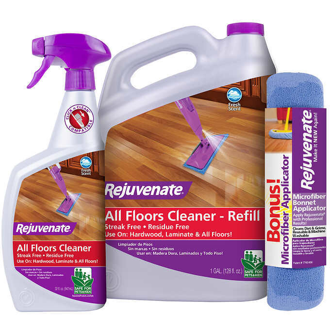 Rejuvenate All-Floors Cleaner, 32 fl oz + 128 fl oz plus Bonus Applicator