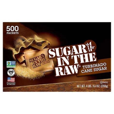 Sugar in the Raw Turbinado Cane Sugar, 4.5 g, 500-count