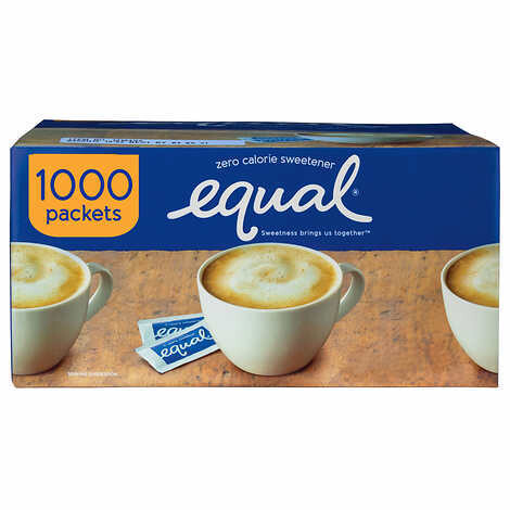 Equal Zero Calorie Sweetener Packets, 1,000-count Equal Zero Calorie Sweetener Packets, 1,000-count