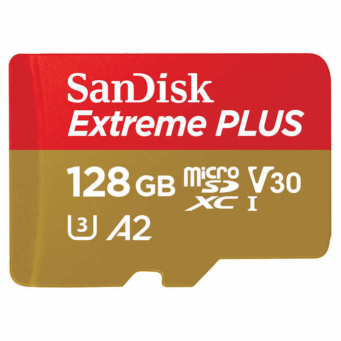 SanDisk Extreme Plus 128GB microSD Card with Adapter