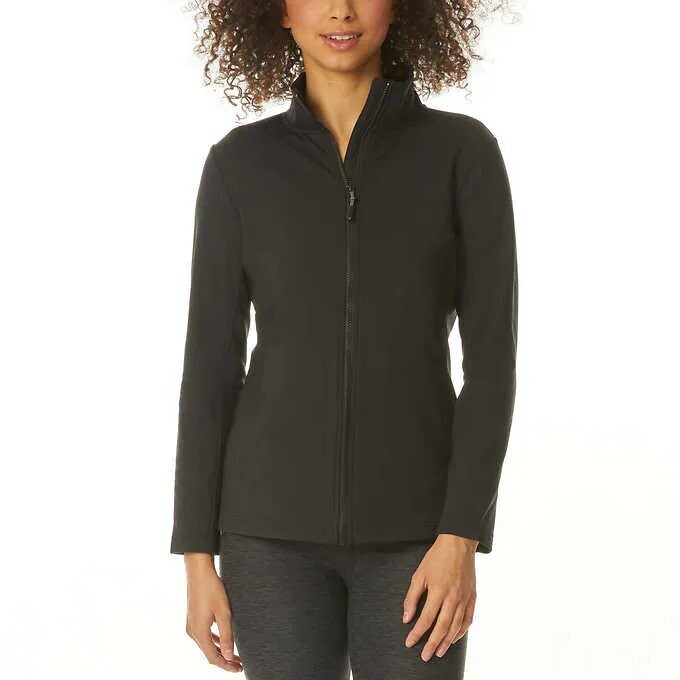 32 Degrees Ladies' Active Full Zip, Color: Black