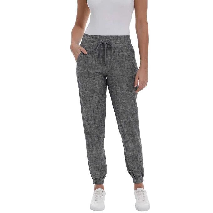 Briggs Ladies' Linen Blend Jogger Briggs Ladies' Linen Blend Jogger, Color: Black