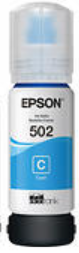Epson T502 EcoTank Ink Bottles BK/C/Y/M Epson T502 EcoTank Ink Bottles BK/C/Y/M, color: Cyan