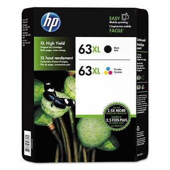 HP 63XL High Yield Ink Cartridge, Black and Tri-Color