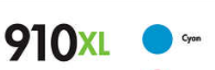 HP 910XL High Yield Ink Cartridge, 1-Pack, color: Cyan 910 XL