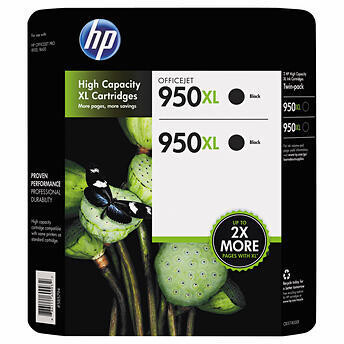 HP 950XL High Yield Ink Cartridge, Black, 1-count