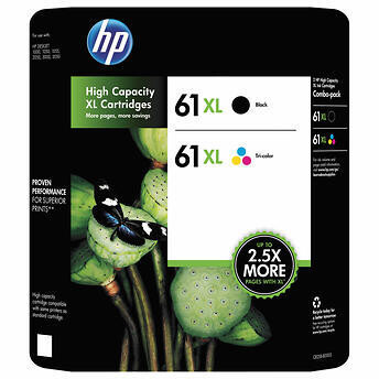 HP 61XL High Yield Ink Cartridge, Black & Tri-Color, 1-Count HP 61XL High Yield Ink Cartridge, Black & Tri-Color, 1-Count