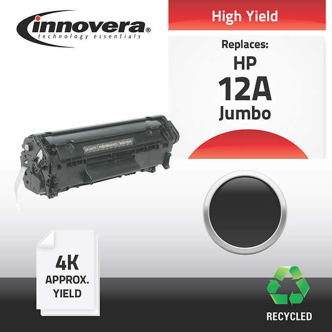 Innovera Remanufactured For HP 12A High Yield Toner Cartridge, Black Innovera Remanufactured For HP 12A High Yield Toner Cartridge, Black