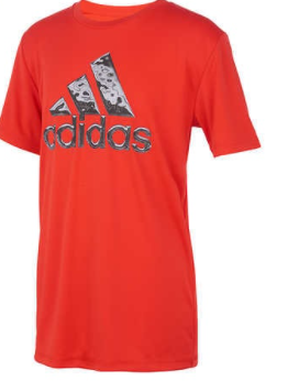 Adidas Youth Performance Tee Available In Gray, Red, Dark Gray, Blue Adidas Youth Performance Tee Available In Gray, Red, Dark Gray, Blue