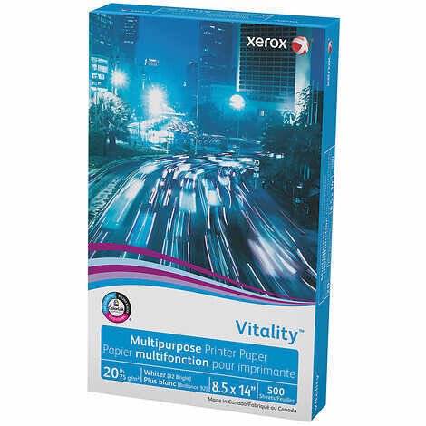 Xerox Vitality Multipurpose Printer Paper, Legal, 20lb, 92-Bright, 500 sheets