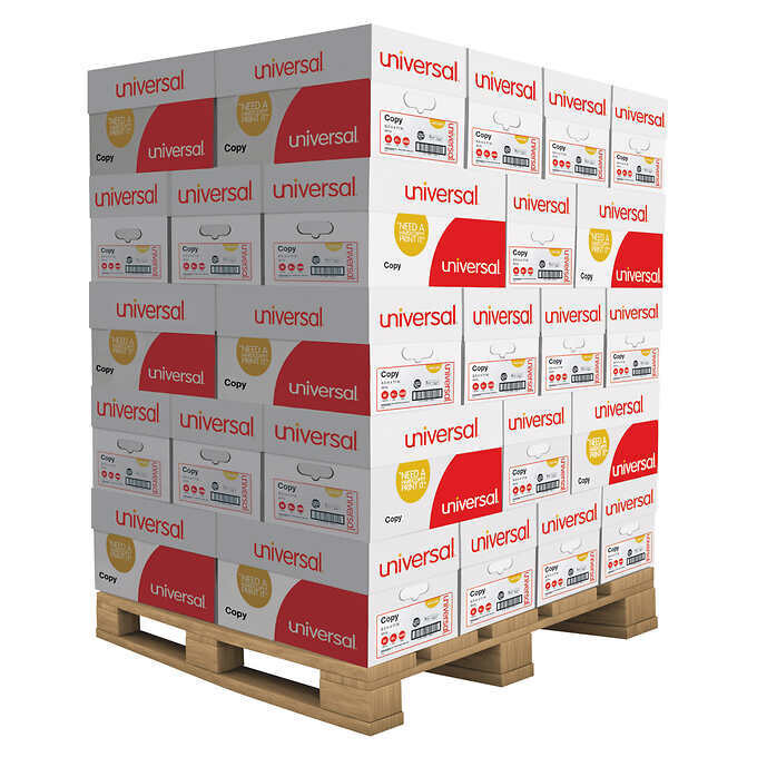 Universal Copy Paper, 8.5"x11" Letter, White, 20lb, 92 Bright, Pallet Pricing