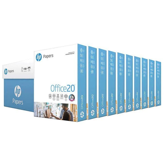 HP Office Ultra White Paper, Letter, 20lb, 92-Bright, 10 Reams of 500 Sheets HP Office Ultra White Paper, Letter, 20lb, 92-Bright, 10 Reams of 500 Sheets
