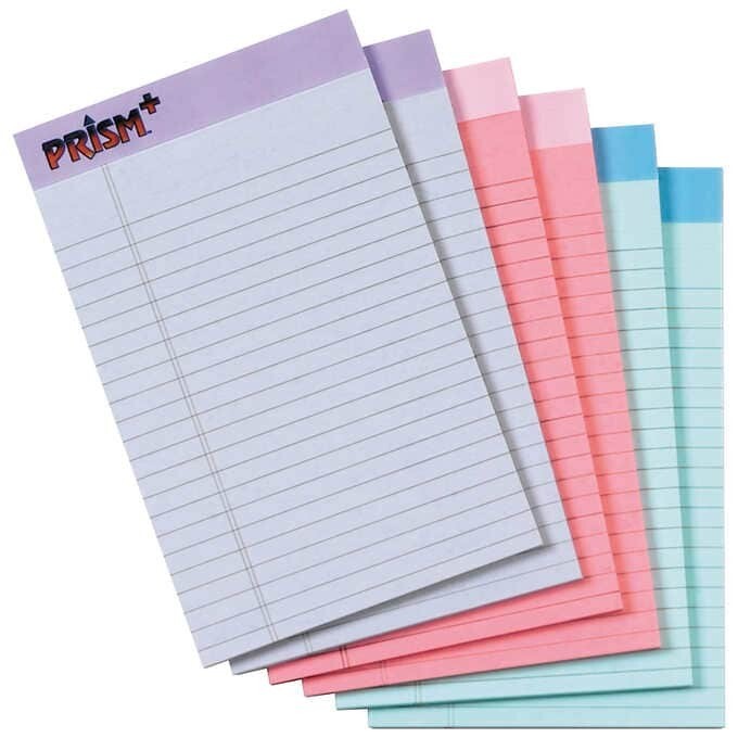 TOPS Prism+ Jr. Legal Pad, 5 in. x 8 in. Pastels, 18-count TOPS Prism+ Jr. Legal Pad, 5 in. x 8 in. Pastels, 18-count