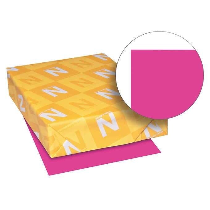 Neenah Astrobrights Color Paper, Letter, 24lb, 500 Sheets, Fireball Fuchsia