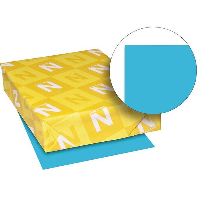 Neenah Astrobrights Color Paper, Letter, 24lb, 500 Sheets, Lunar Blue Neenah Astrobrights Color Paper, Letter, 24lb, 500 Sheets, Lunar Blue