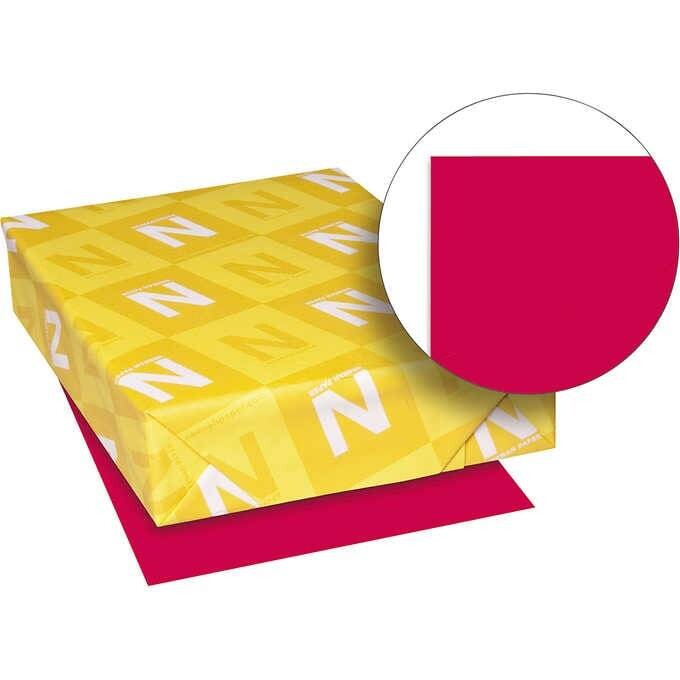 Neenah Astrobrights Color Paper, Letter, 24lb, 500 Sheets, Re-Entry Red